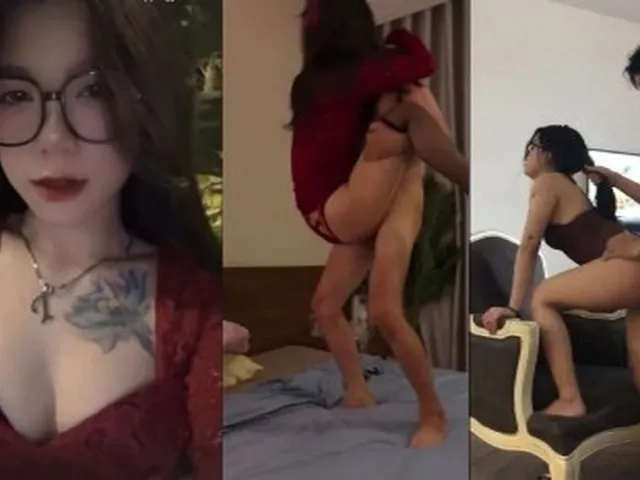 Em gái dâ mđeo kính bế lên chơi lút cán sướng run chân