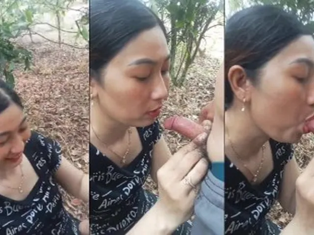 Chị gái giáo viên đưa ra vườn bú mút hòa mình với thiên nhiên