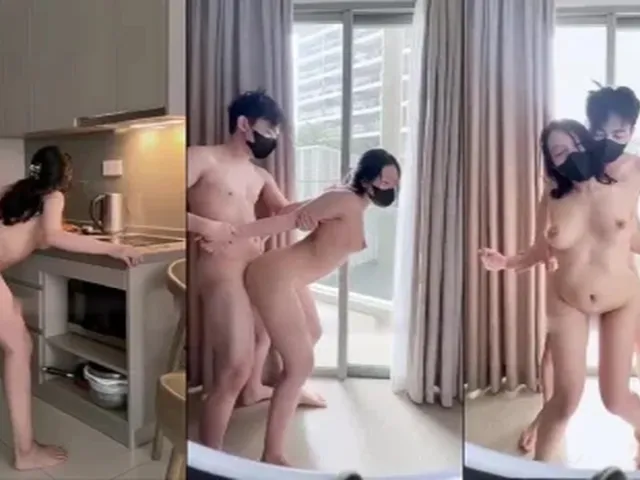 Chơi từ phòng bếp ra ban công em sinh viên cong mông rên sướng